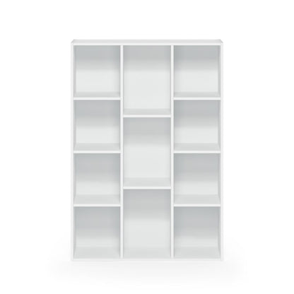 Furinno 11-Cube Reversible Open Shelf Bookcase, White