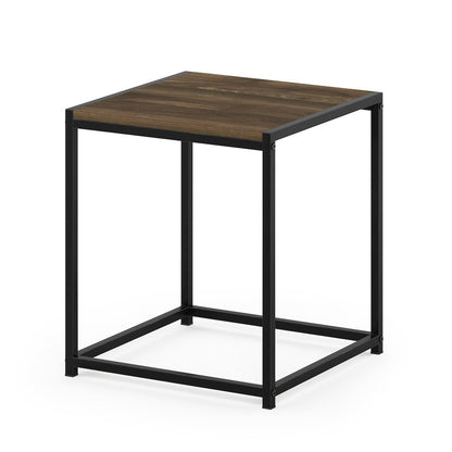 CAMNUS Night Stand, Metal Frame Nightstand, Columbia Walnut