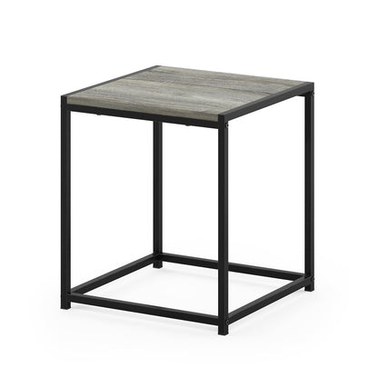 CAMNUS Night Stand, Metal Frame Nightstand, French Oak Grey