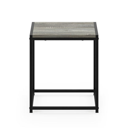 CAMNUS Night Stand, Metal Frame Nightstand, French Oak Grey