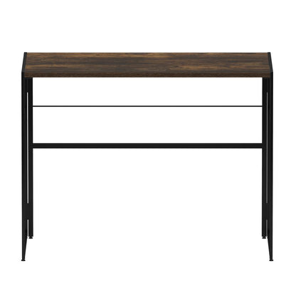 Furinno Riau No Tool Metal Frame Computer Desk, Rustic Oak/Black