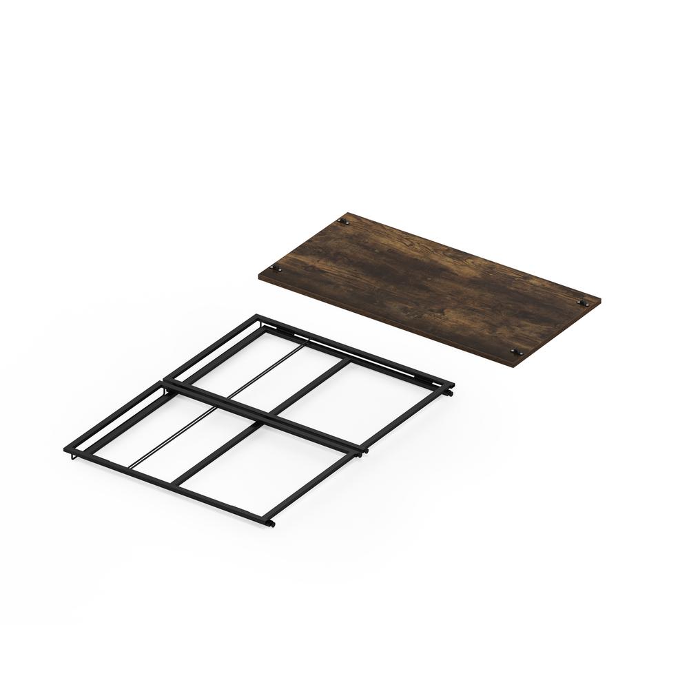 Furinno Riau No Tool Metal Frame Computer Desk, Rustic Oak/Black