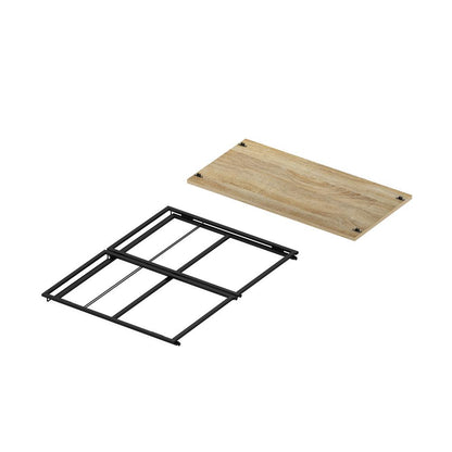 Furinno Riau No Tool Metal Frame Computer Desk, Sonoma Oak/Black