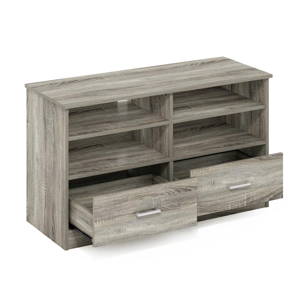 Furinno Jensen TV Stand with Drawer, French Oak