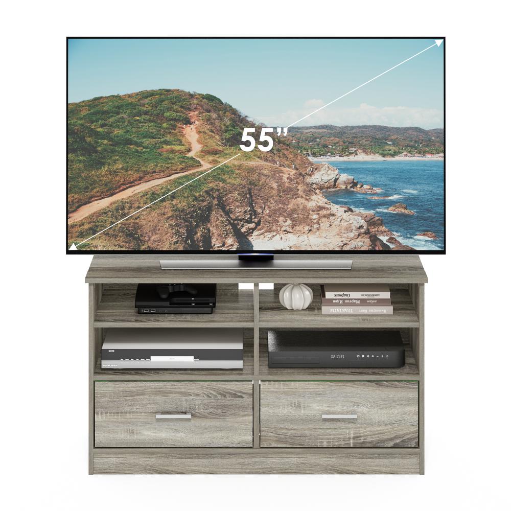Furinno Jensen TV Stand with Drawer, French Oak