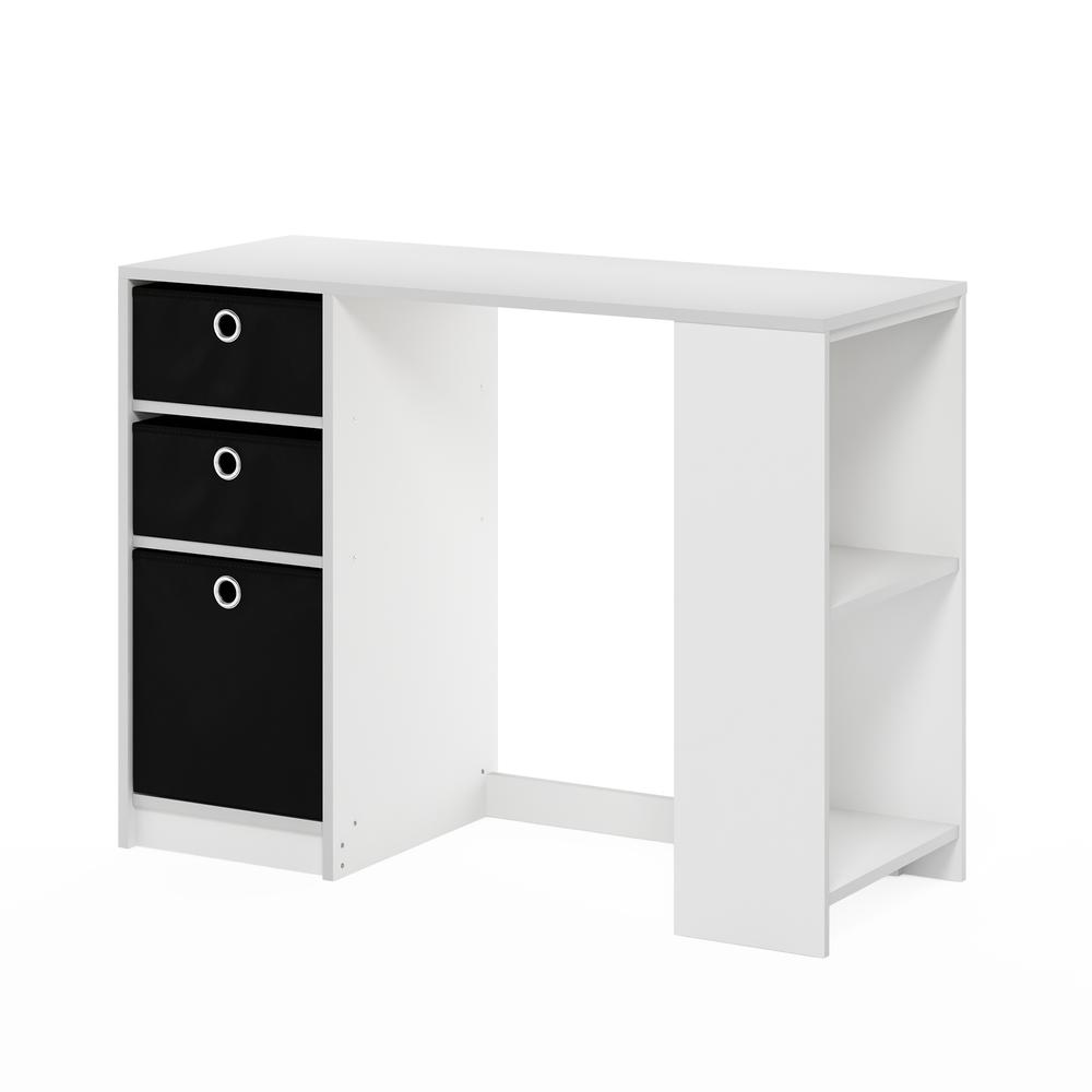 JAYA Modern Computer Study Desk, White/Black