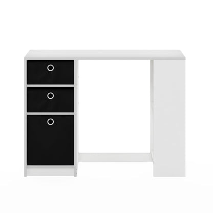 JAYA Modern Computer Study Desk, White/Black