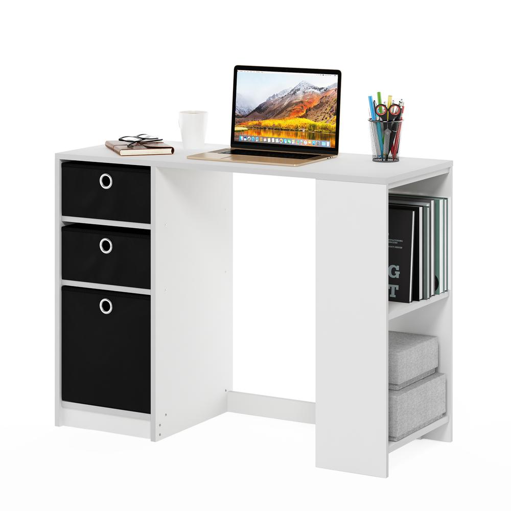JAYA Modern Computer Study Desk, White/Black