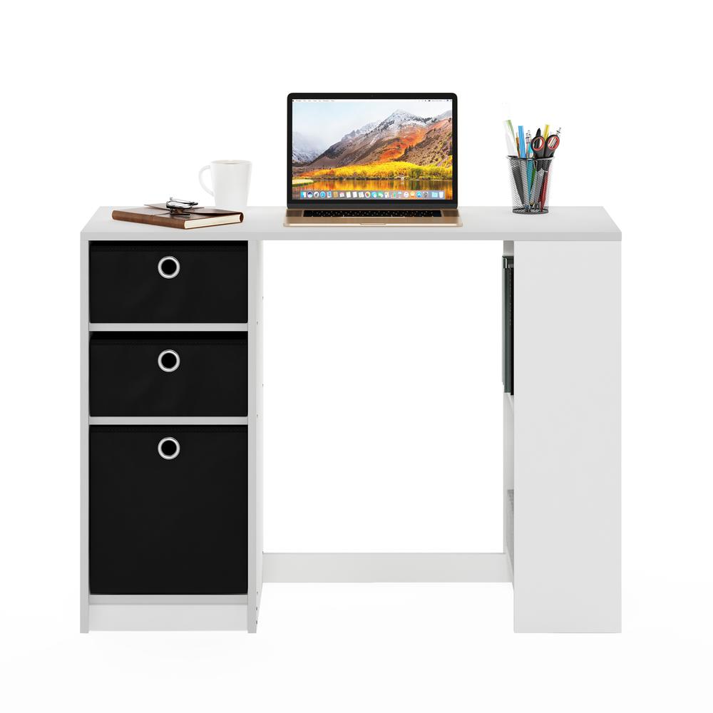 JAYA Modern Computer Study Desk, White/Black
