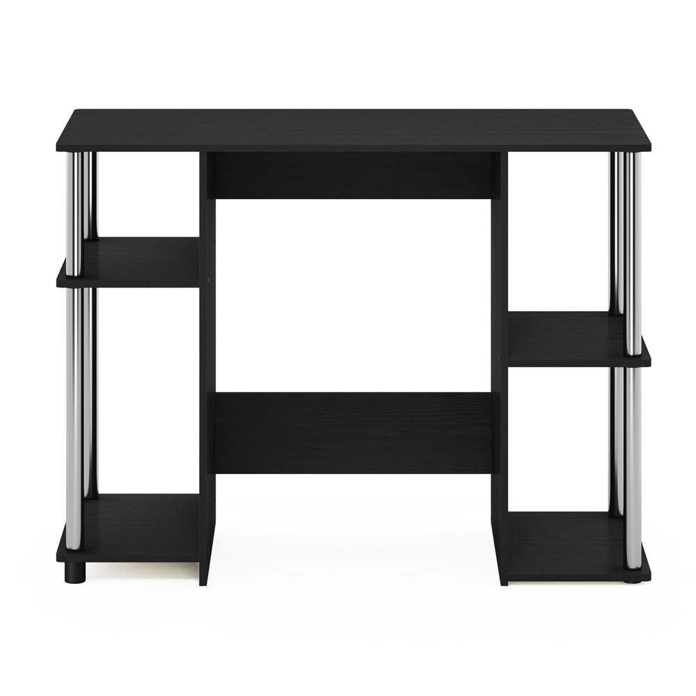 Furinno 15112 JAYA Compact Computer Study Desk, Americano, Stainless Steel Tubes