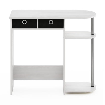 Furinno Go Green Home Laptop Notebook Computer Desk/Table, White Oak/Stainless Steel