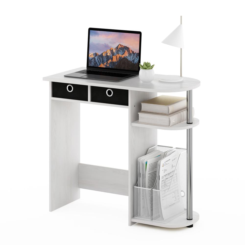 Furinno Go Green Home Laptop Notebook Computer Desk/Table, White Oak/Stainless Steel