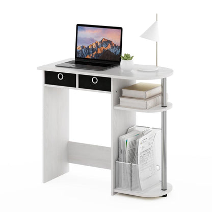 Furinno Go Green Home Laptop Notebook Computer Desk/Table, White Oak/Stainless Steel