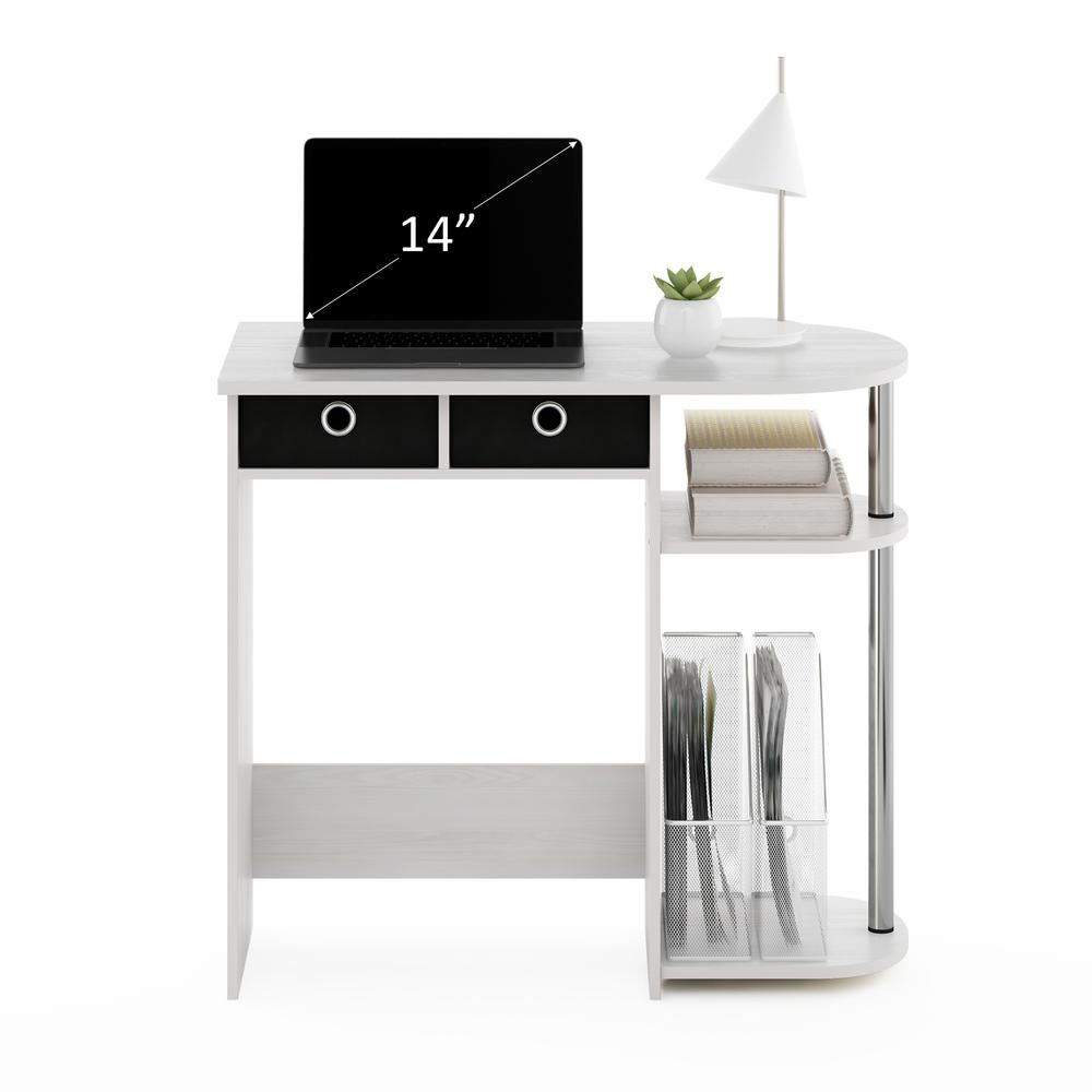 Furinno Go Green Home Laptop Notebook Computer Desk/Table, White Oak/Stainless Steel