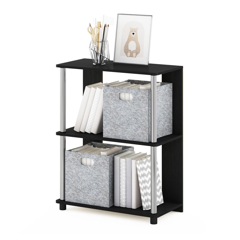 Furinno JAYA Simple Design Bookcase, Americano/Chrome