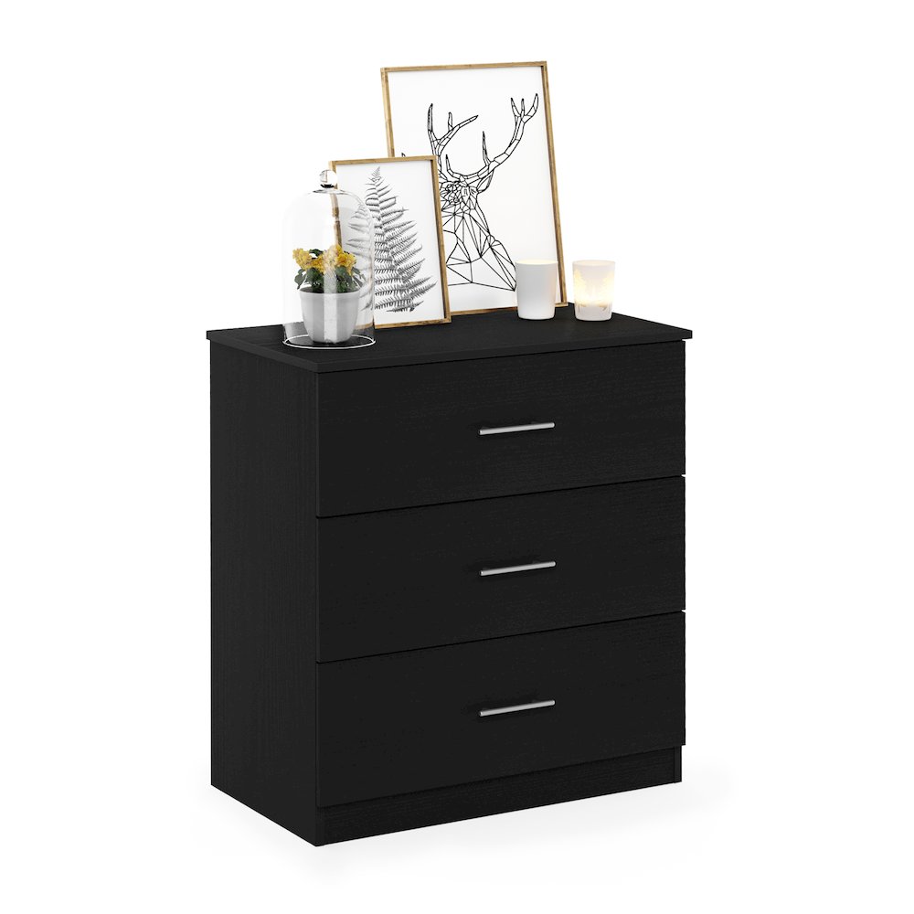 Simple Design 4-Drawer Chest Drawer, Dresser with Handle, Americano
