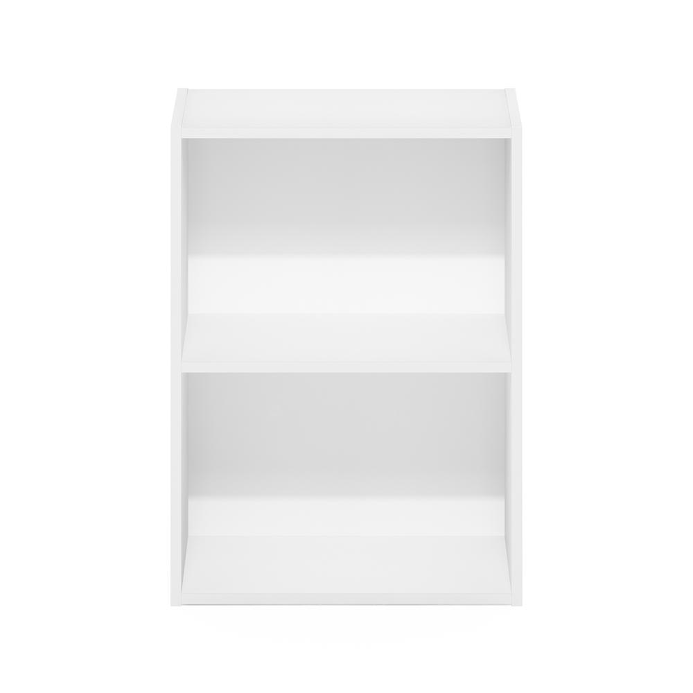 Furinno Luder 2-Tier Open Shelf Bookcase, White