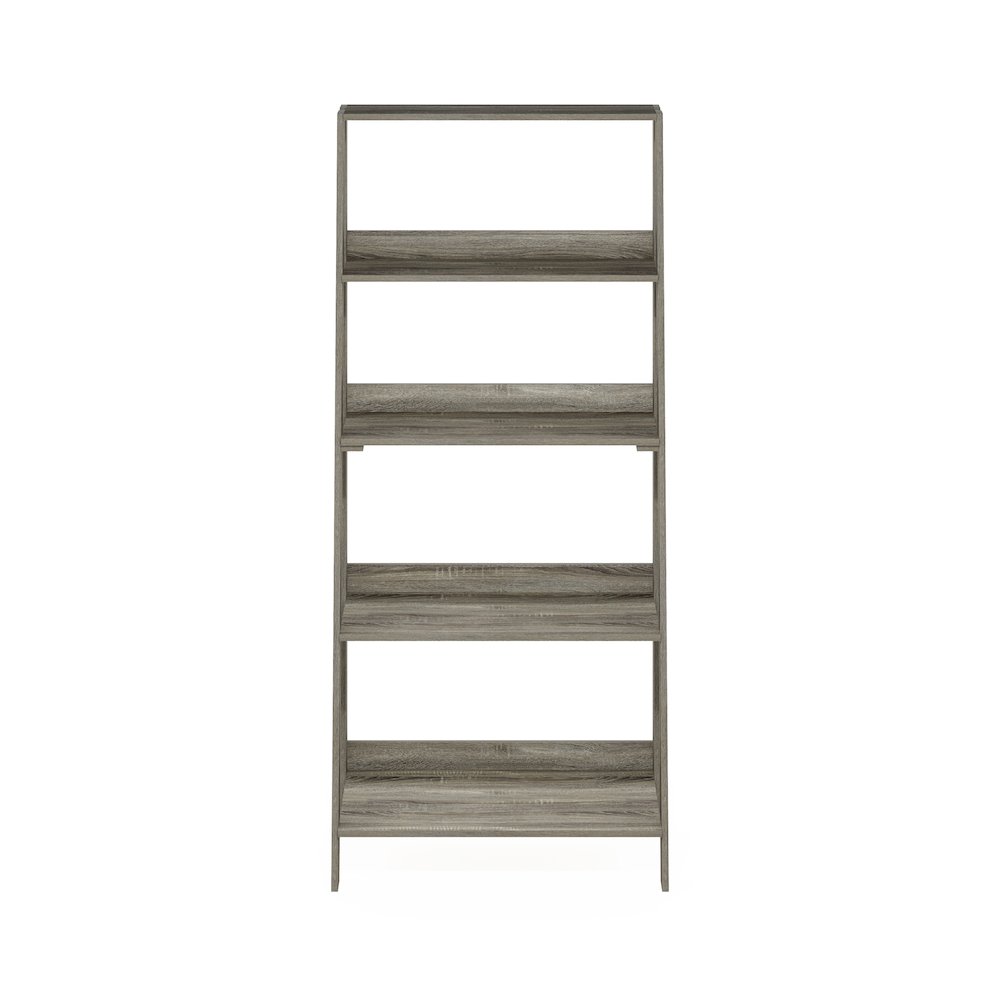 5-Tier Ladder Shelf, Bookshelf, Display Storage Shelves, Grey Oak