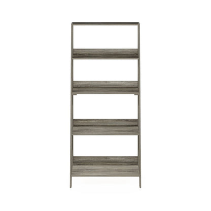 5-Tier Ladder Shelf, Bookshelf, Display Storage Shelves, Grey Oak