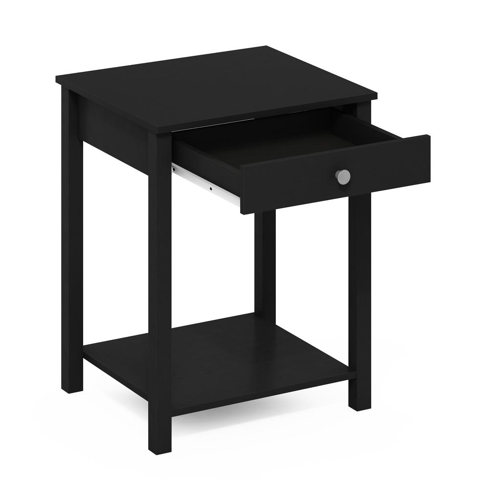 Furinno Classic Side Table with Drawer, Americano