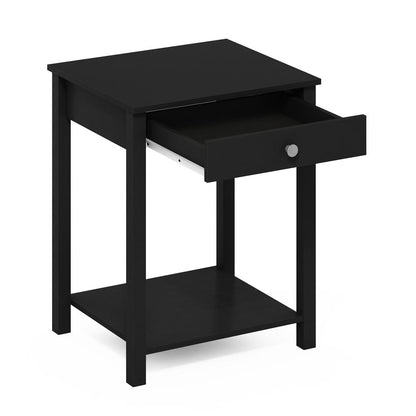 Furinno Classic Side Table with Drawer, Americano