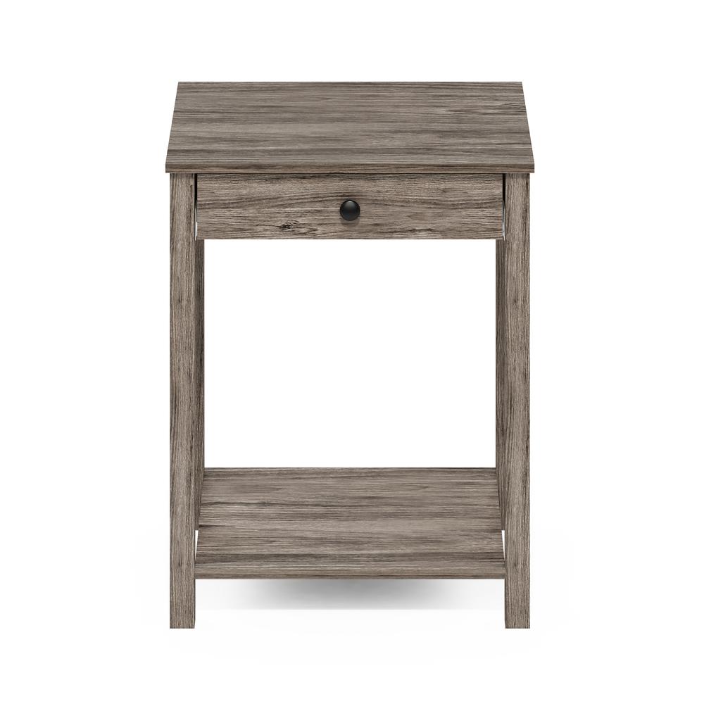 Furinno Classic Side Table with Drawer, Rustic Oak