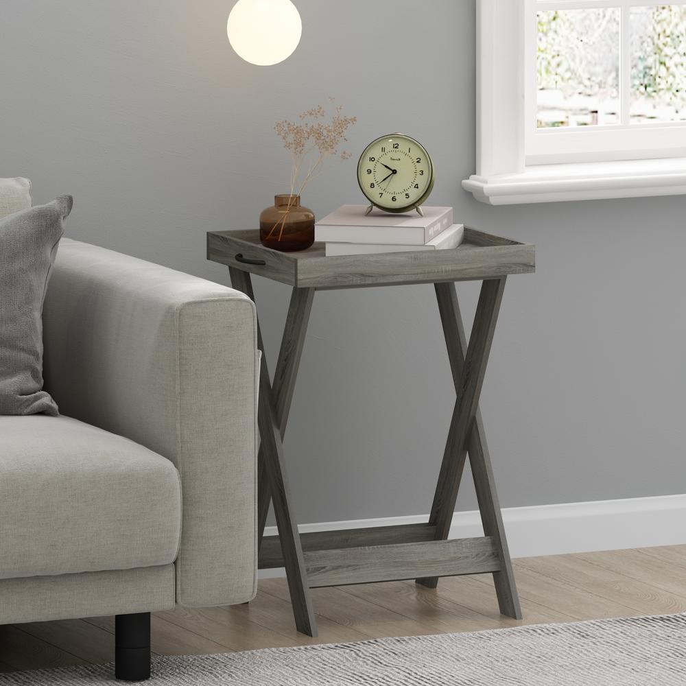 Classic Tray Table with Removable Tray, French Oak