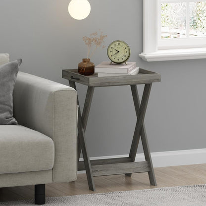Classic Tray Table with Removable Tray, French Oak
