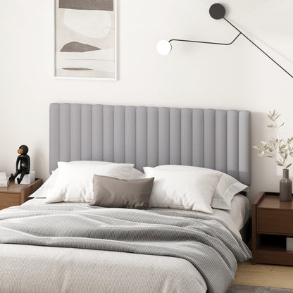 ROANNE Queen Headboard, Upholstered Tufted Headboard, for Bedroom, Light Grey