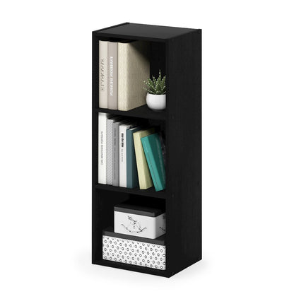 3-Tier Open Shelves Bookshelf, Bookcase, Darkwood