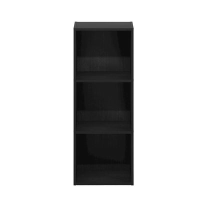 3-Tier Open Shelves Bookshelf, Bookcase, Darkwood