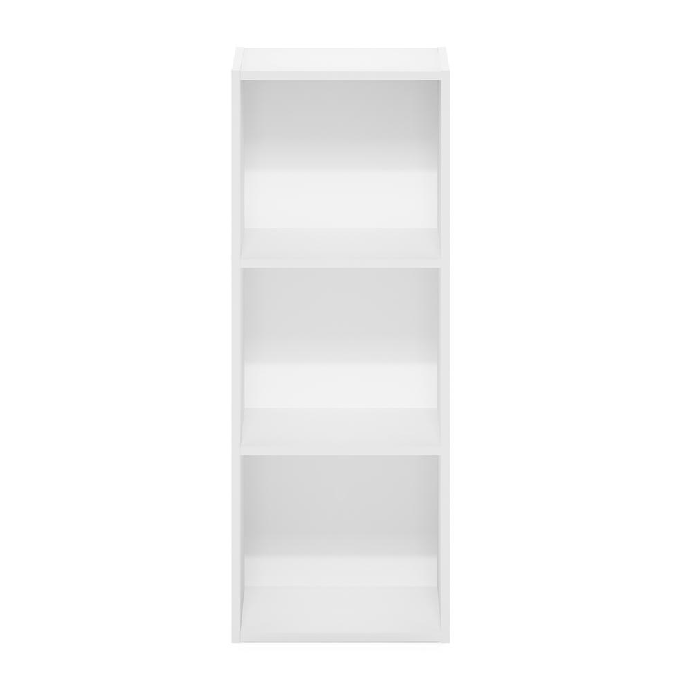 Furinno Pasir 3-Tier No Tool Assembly Open Shelf Bookcase, White