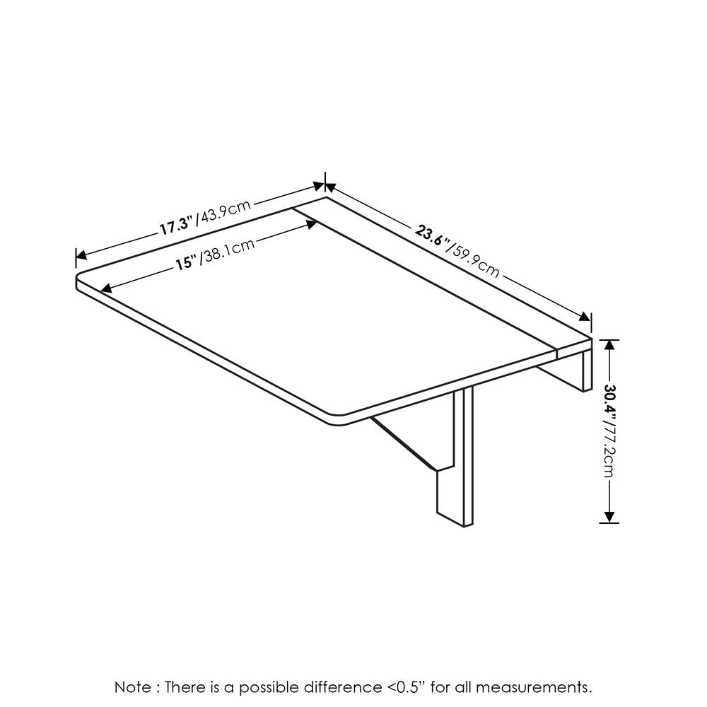 Hermite Wall Mounting Folding Table, French Oak
