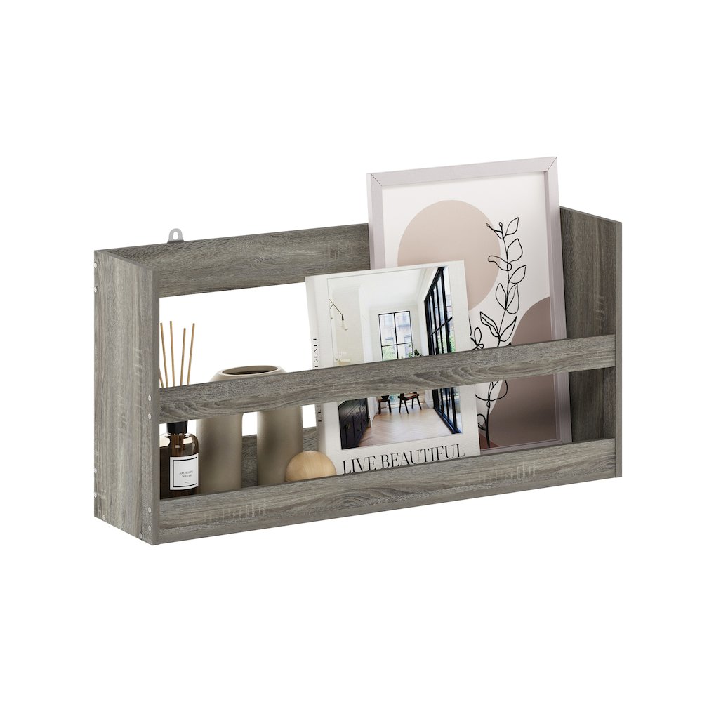 Floating Shelves for Wall, Wall Mounted Shelves, Grey Oak