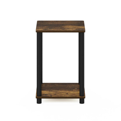 Furinno Turn-N-Tube Haydn End Table, Amber Pine/Black