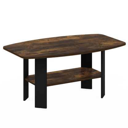 Simple Design Coffee Table, Amber Pine/Black