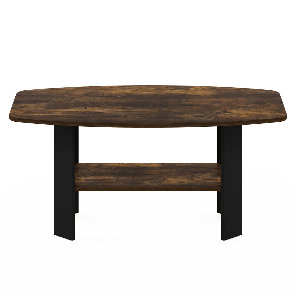 Simple Design Coffee Table, Amber Pine/Black