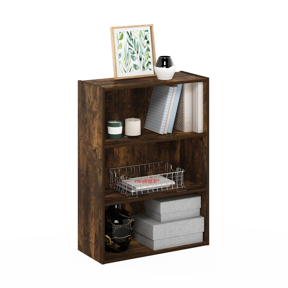 Furinno Pasir 3-Tier Open Shelf, Amber Pine