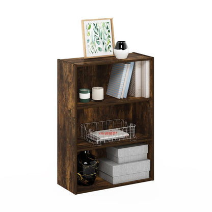 Furinno Pasir 3-Tier Open Shelf, Amber Pine