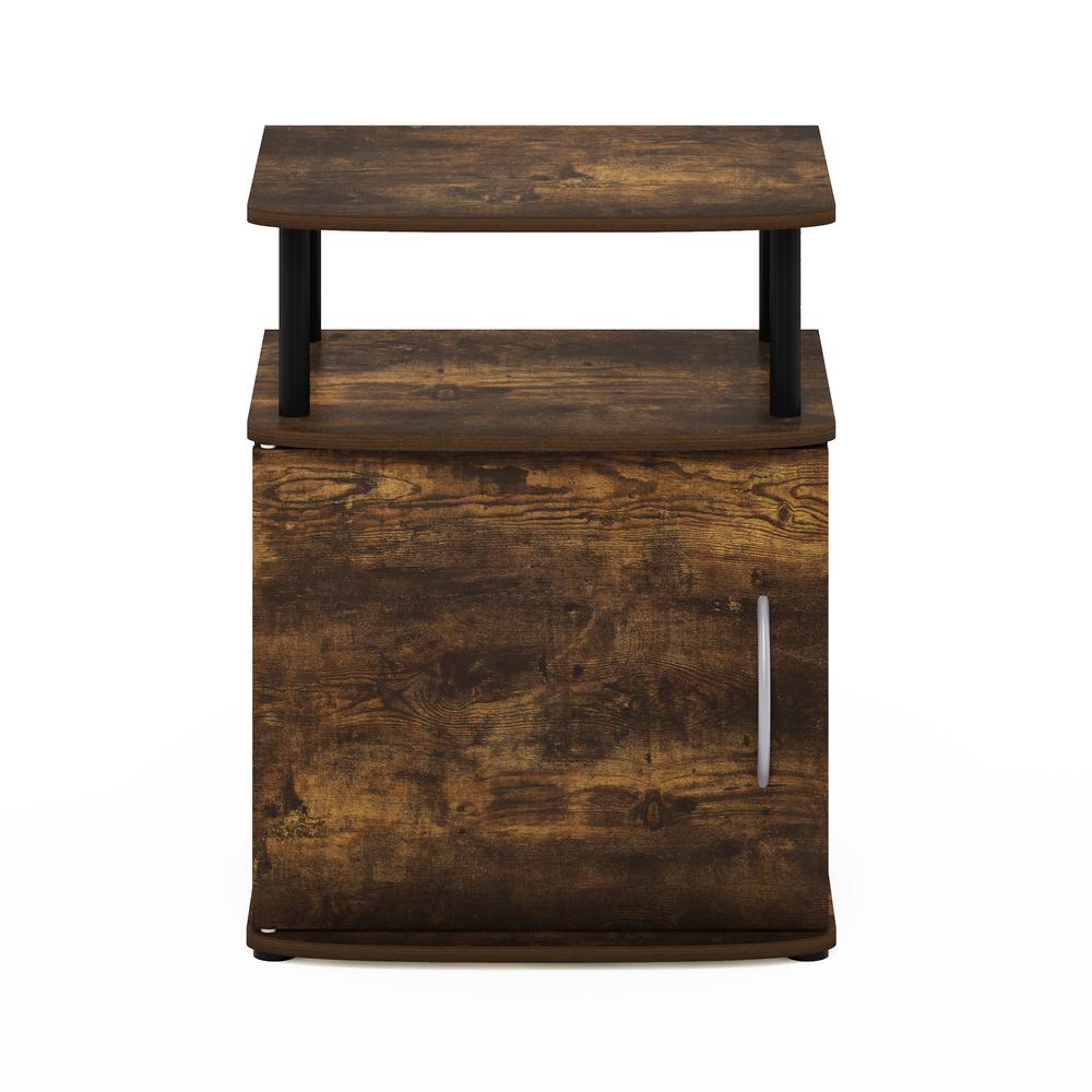 Furinno JAYA Utility Design End Table, Amber Pine/Black