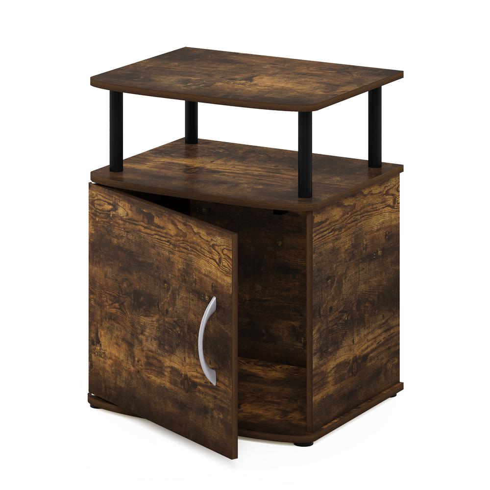 Furinno JAYA Utility Design End Table, Amber Pine/Black