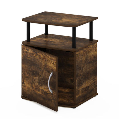 Furinno JAYA Utility Design End Table, Amber Pine/Black