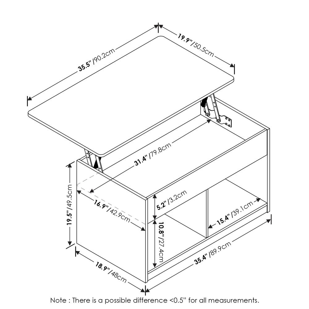 Jensen Lift Top Coffee Table, Americano