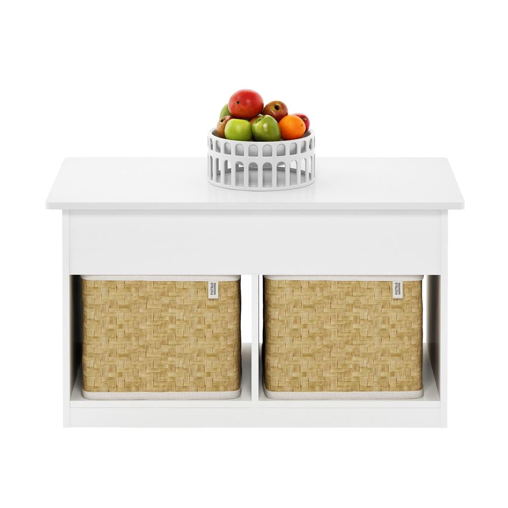 Jensen Lift Top Coffee Table, Solid White