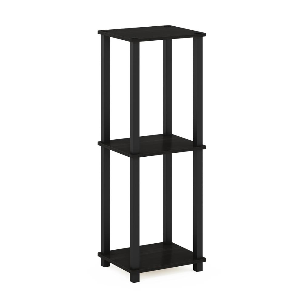 Simplistic End Table, Small, Set of 2, Espresso/Black