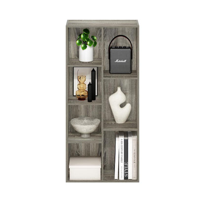 Furinno Luder 7-Cube Reversible Open Shelf, French Oak