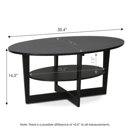 JAYA  Round Coffee Table, Walnut