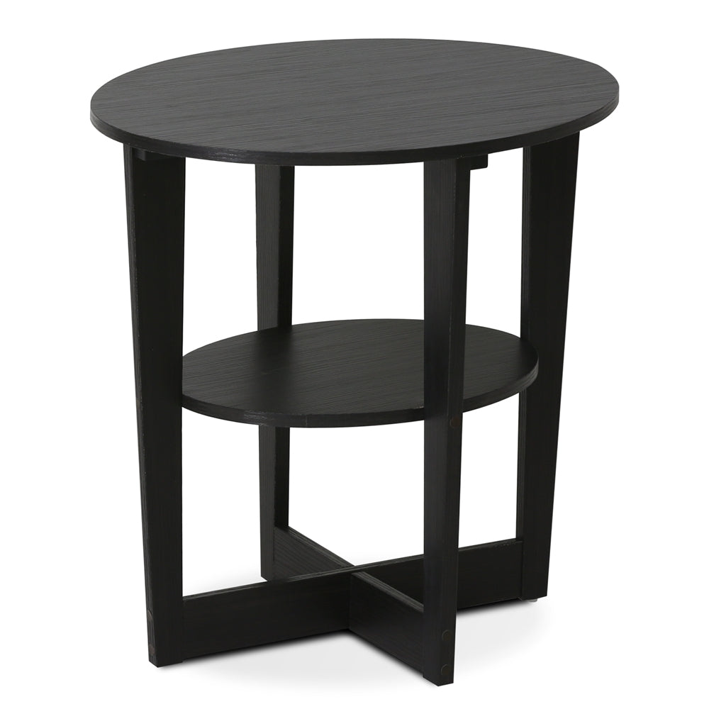 Round End Table, Walnut