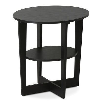 Round End Table, Walnut