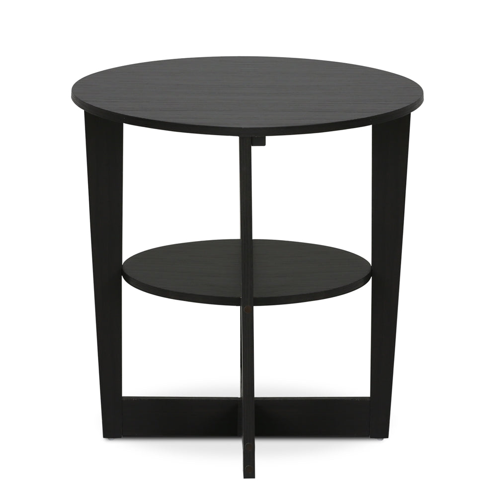 Round End Table, Walnut